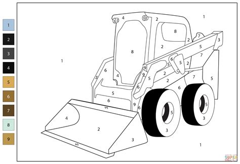 skid steer color by number